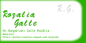 rozalia galle business card